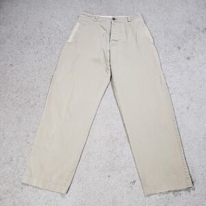Vintage Banana Republic Pants Women's 12 (30x30) Tan Twill Button Fly 90s